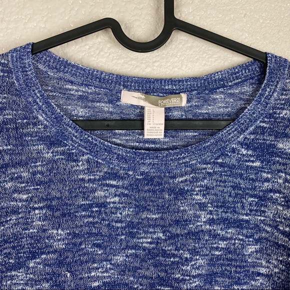 Forever 21 Lightweight Blue Heather Sweater Large - Picture 6 of 9